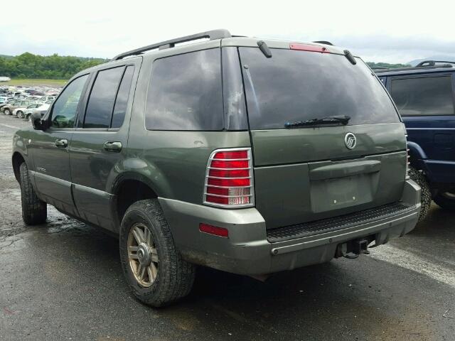 4M2ZU86E72ZJ11134 - 2002 MERCURY MOUNTAINEE GREEN photo 3