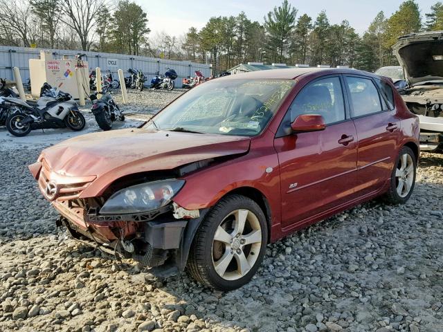 JM1BK143561447035 - 2006 MAZDA 3 HATCHBAC RED photo 2