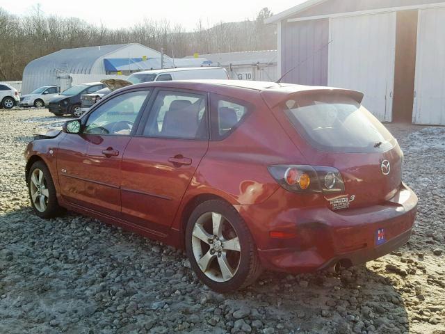 JM1BK143561447035 - 2006 MAZDA 3 HATCHBAC RED photo 3