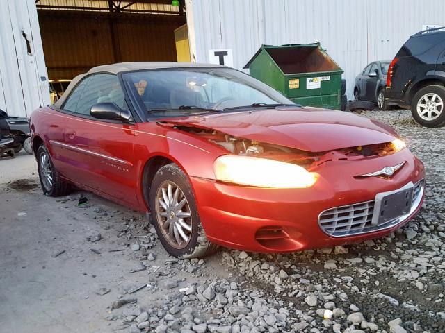 1C3EL45U21N665278 - 2001 CHRYSLER SEBRING LX RED photo 1