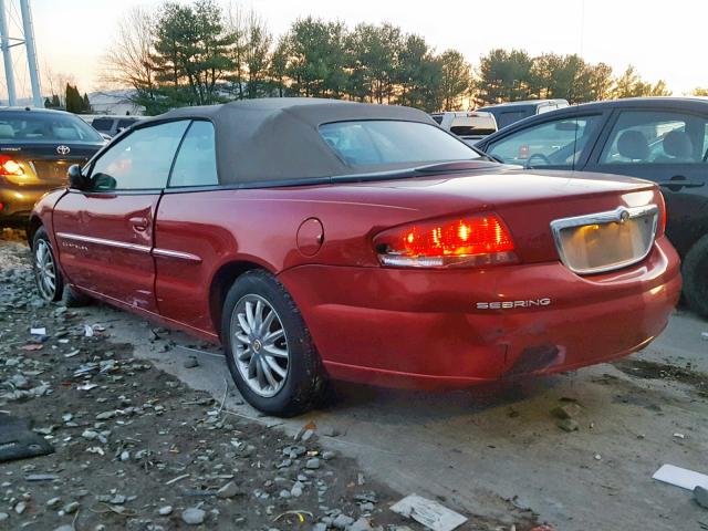 1C3EL45U21N665278 - 2001 CHRYSLER SEBRING LX RED photo 3