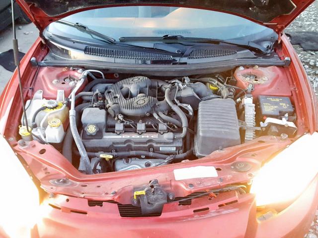 1C3EL45U21N665278 - 2001 CHRYSLER SEBRING LX RED photo 7