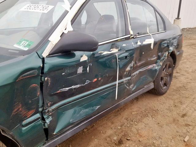 2HGEJ661XYH555147 - 2000 HONDA CIVIC BASE GREEN photo 9