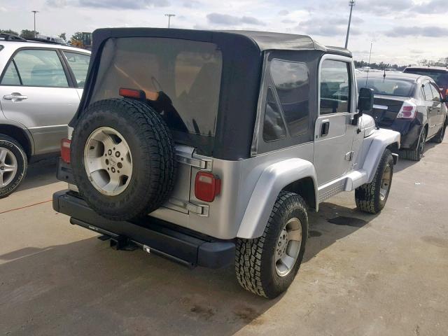 1J4FA49S51P347457 - 2001 JEEP WRANGLER / GRAY photo 4