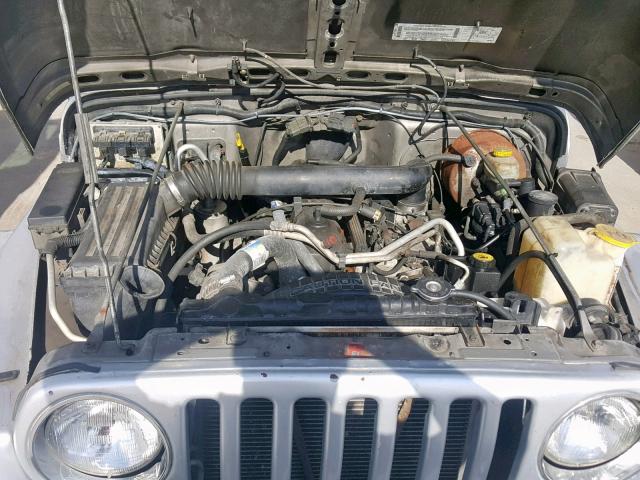 1J4FA49S51P347457 - 2001 JEEP WRANGLER / GRAY photo 7