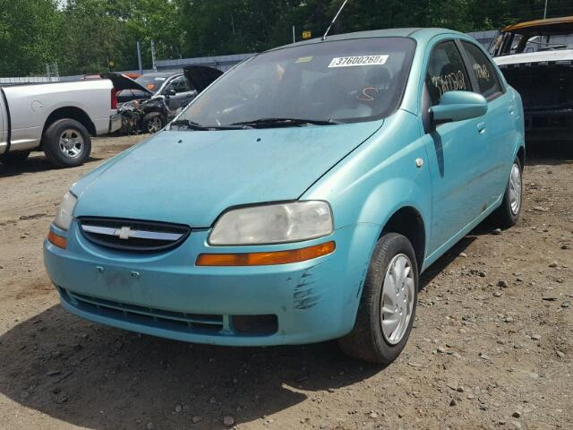 KL1TD52605B306988 - 2005 CHEVROLET AVEO BASE Теңіз көгі фото 2