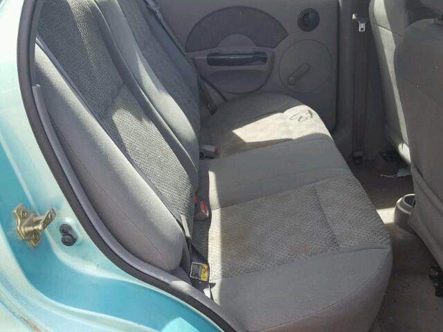 KL1TD52605B306988 - 2005 CHEVROLET AVEO BASE Теңіз көгі фото 6