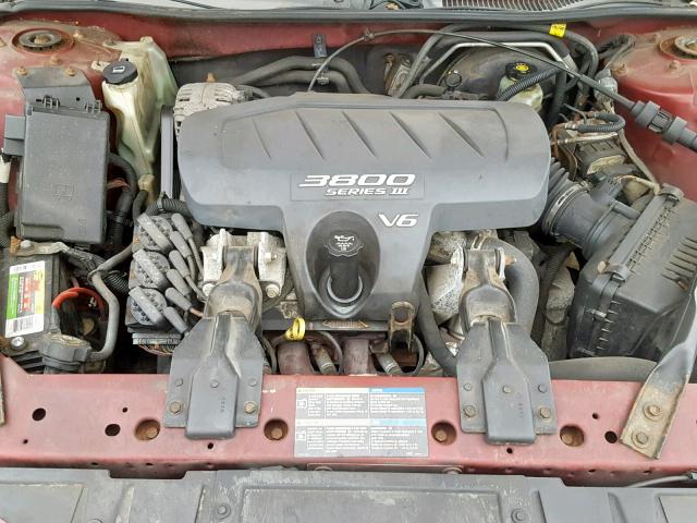 2G2WS522651190130 - 2005 PONTIAC GRAND PRIX MAROON photo 7