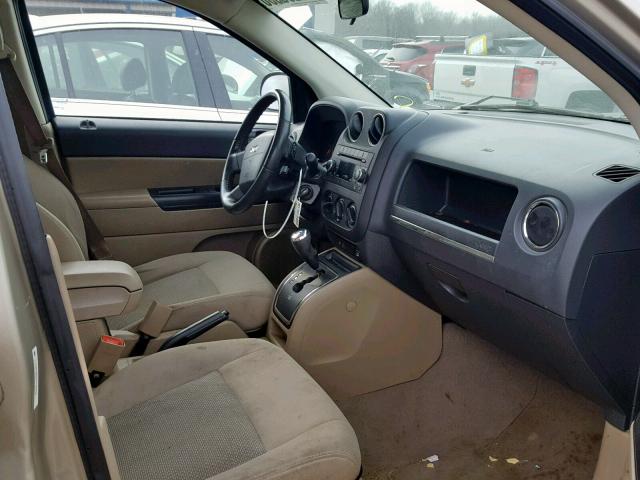 1J4FT47A79D194727 - 2009 JEEP COMPASS SP TAN photo 5