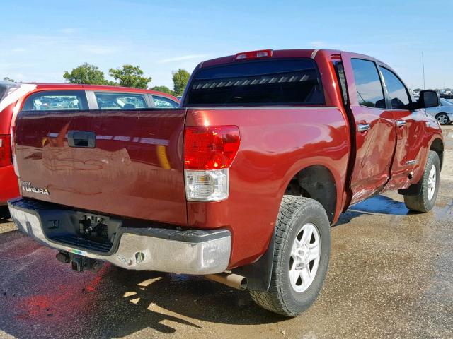 5TFEY5F1XAX084865 - 2010 TOYOTA TUNDRA CRE BURGUNDY photo 4