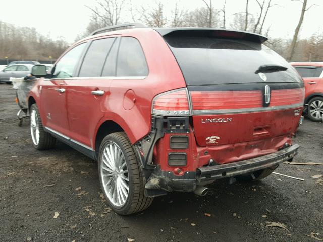 2LMDJ8JC6ABJ21914 - 2010 LINCOLN MKX RED photo 3