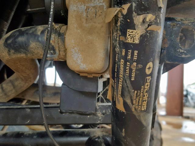 4XARVE87XGB333593 - 2016 POLARIS RANGER CRE BROWN photo 10