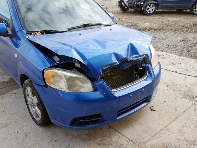 KL1TD56618B042601 - 2008 CHEVROLET AVEO BASE Mavi foto 9