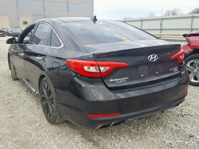 5NPE34AB7FH199919 - 2015 HYUNDAI SONATA SPO BLACK photo 3