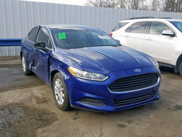 1FA6P0G79F5127369 - 2015 FORD FUSION S BLUE photo 1