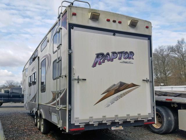 4YDF381259R800413 - 2009 KEYSTONE RAPTOR WHITE photo 3