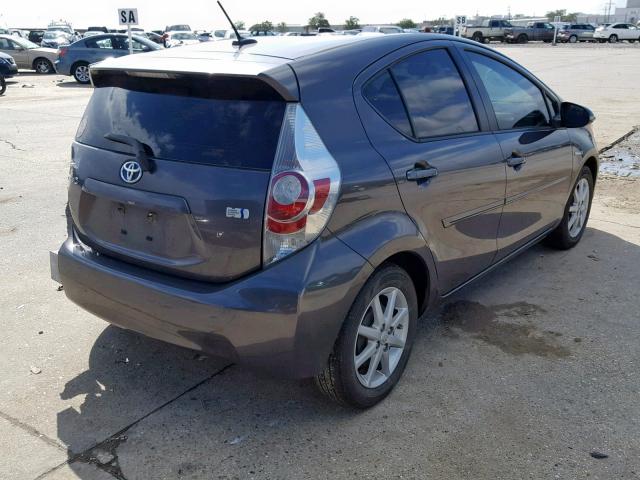 JTDKDTB30E1559717 - 2014 TOYOTA PRIUS C GRAY photo 4