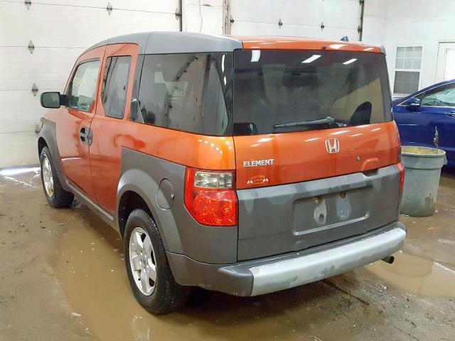 5J6YH28573L049376 - 2003 HONDA ELEMENT EX ORANGE photo 3