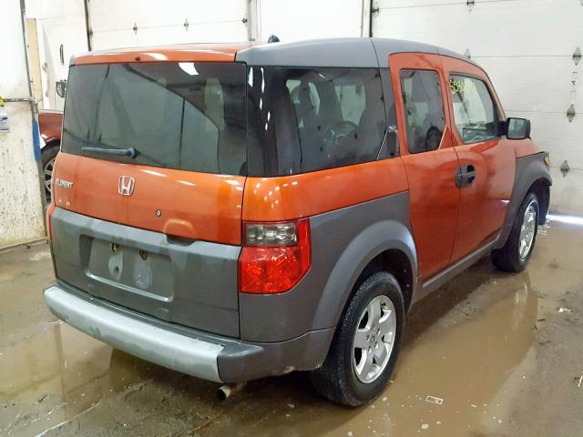 5J6YH28573L049376 - 2003 HONDA ELEMENT EX ORANGE photo 4