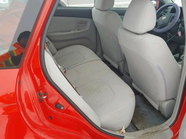 KNAFE161575420591 - 2007 KIA SPECTRA5 S RED photo 6