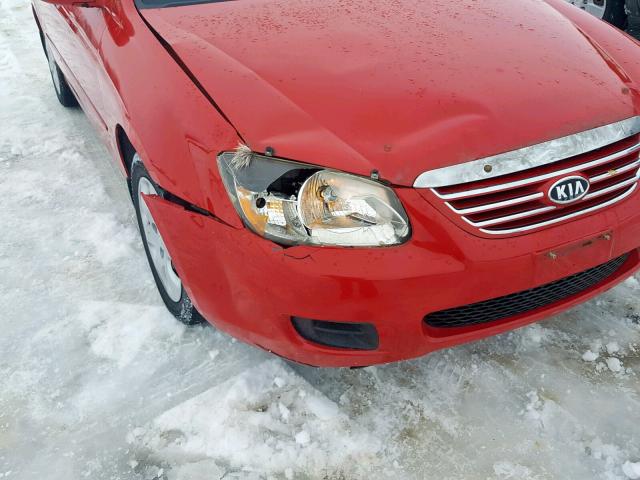 KNAFE161575420591 - 2007 KIA SPECTRA5 S RED photo 9