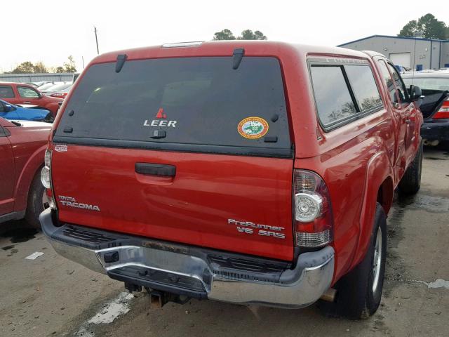 5TFTU4GN8CX023113 - 2012 TOYOTA TACOMA PRE RED photo 4