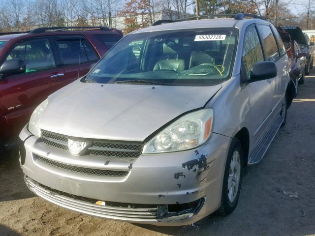 5TDZA23C04S052706 - 2004 TOYOTA SIENNA CE SILVER photo 2