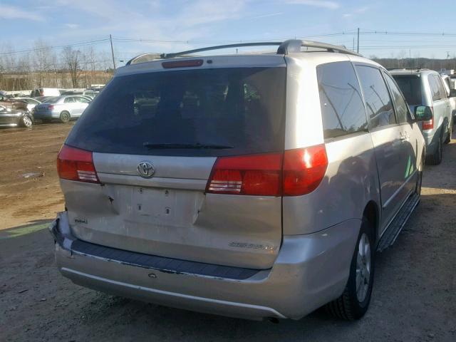 5TDZA23C04S052706 - 2004 TOYOTA SIENNA CE SILVER photo 4