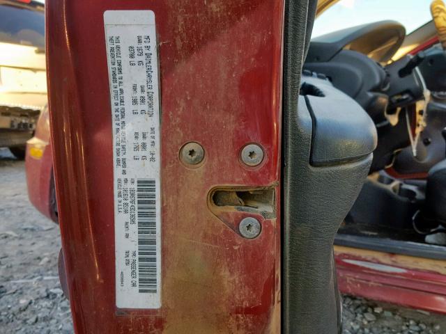 1B3AS76F43D136505 - 2003 DODGE NEON R/T RED photo 10