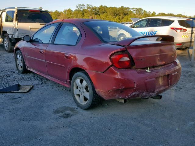 1B3AS76F43D136505 - 2003 DODGE NEON R/T RED photo 3