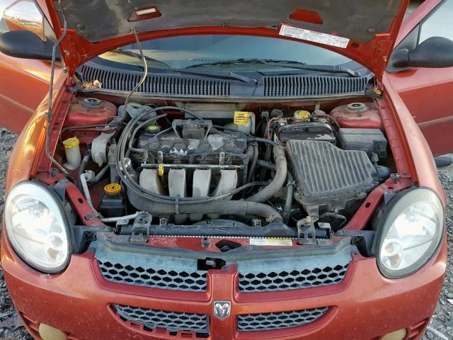 1B3AS76F43D136505 - 2003 DODGE NEON R/T RED photo 7