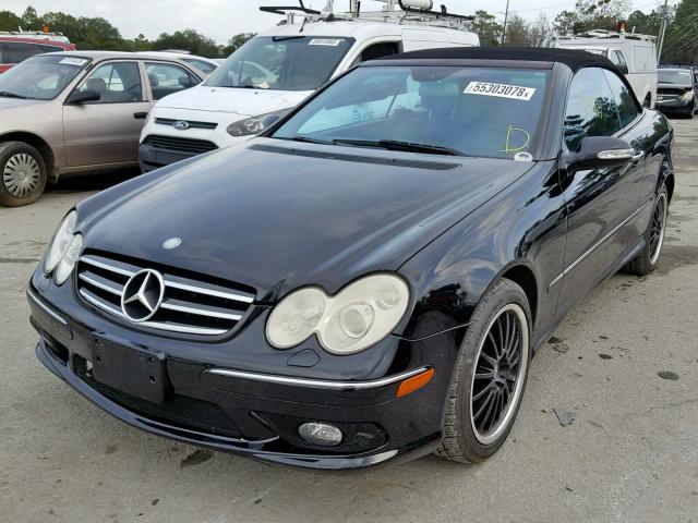 WDBTK75G64T026319 - 2004 MERCEDES-BENZ CLK 500 BLACK photo 2