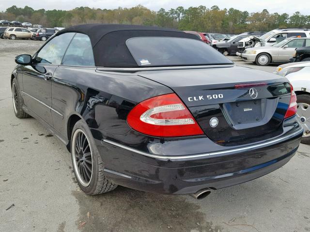 WDBTK75G64T026319 - 2004 MERCEDES-BENZ CLK 500 BLACK photo 3