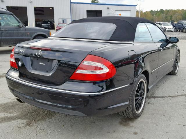 WDBTK75G64T026319 - 2004 MERCEDES-BENZ CLK 500 BLACK photo 4