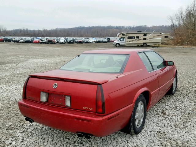 1G6ET12911B104813 - 2001 CADILLAC ELDORADO T RED photo 4