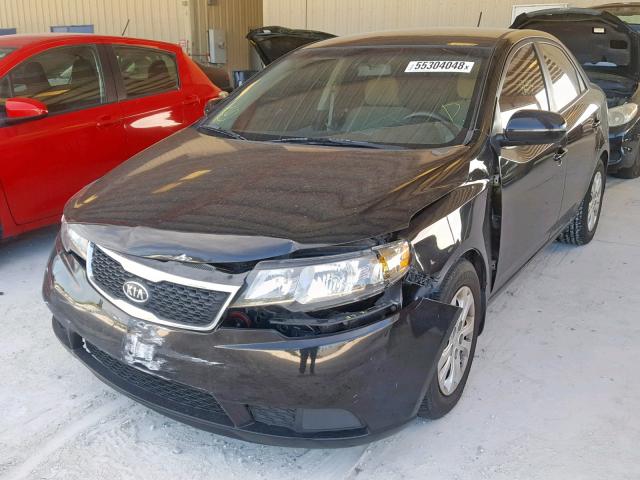 KNAFU4A29D5705181 - 2013 KIA FORTE EX BLACK photo 2