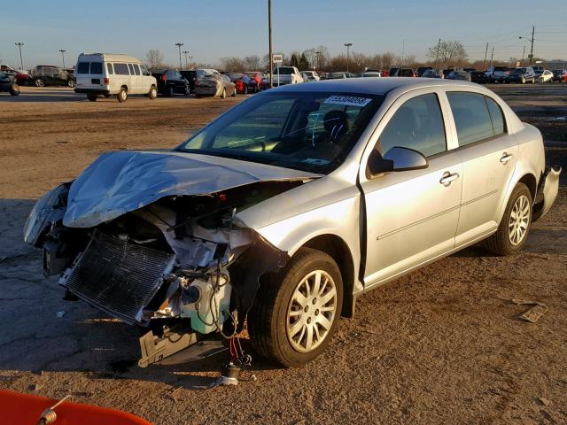 1G1AD5F54A7166662 - 2010 CHEVROLET COBALT 1LT SILVER photo 2