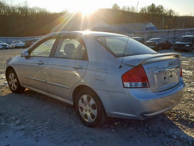 KNAFE222195619564 - 2009 KIA SPECTRA EX SILVER photo 3