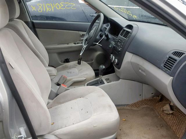 KNAFE222195619564 - 2009 KIA SPECTRA EX SILVER photo 5