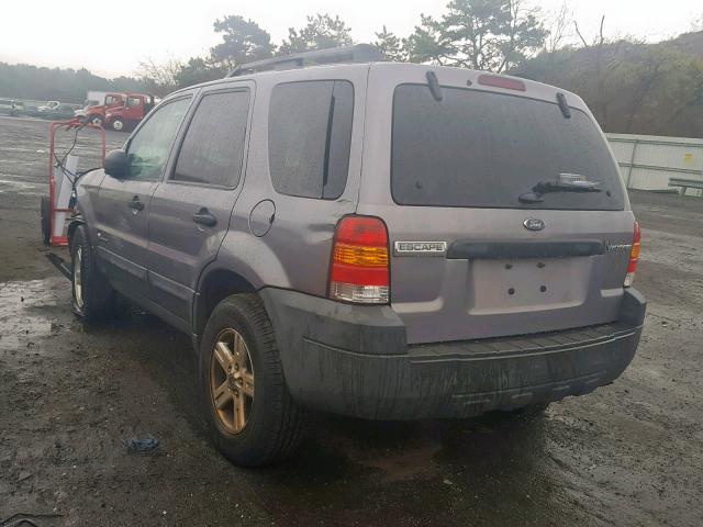 1FMYU59H87KA18219 - 2007 FORD ESCAPE HEV GRAY photo 3