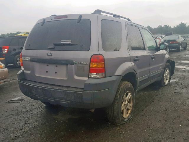 1FMYU59H87KA18219 - 2007 FORD ESCAPE HEV GRAY photo 4