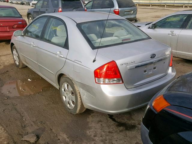 KNAFE222295647938 - 2009 KIA SPECTRA EX SILVER photo 3