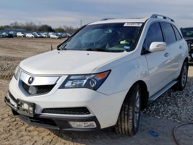 2HNYD2H87CH546883 - 2012 ACURA MDX ADVANC WHITE photo 2