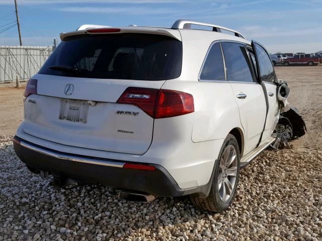 2HNYD2H87CH546883 - 2012 ACURA MDX ADVANC WHITE photo 4