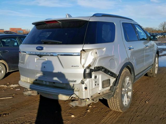 1FM5K8F80HGA18332 - 2017 FORD EXPLORER L SILVER photo 4