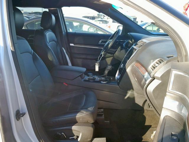 1FM5K8F80HGA18332 - 2017 FORD EXPLORER L SILVER photo 5