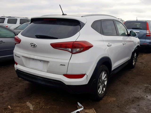 KM8J3CA46GU161496 - 2016 HYUNDAI TUCSON LIM WHITE photo 4