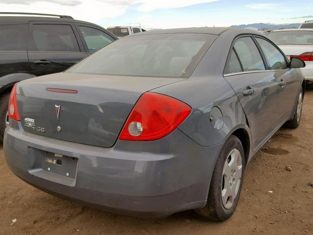 1G2ZF57B984309632 - 2008 PONTIAC G6 VALUE L GRAY photo 4