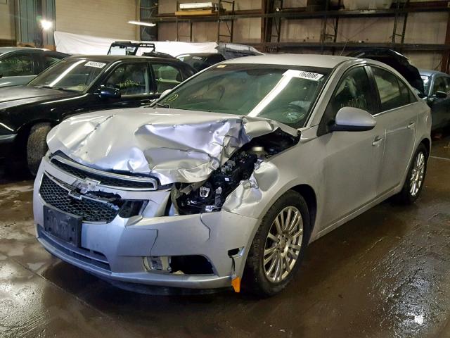 1G1PK5S97B7214293 - 2011 CHEVROLET CRUZE ECO SILVER photo 2