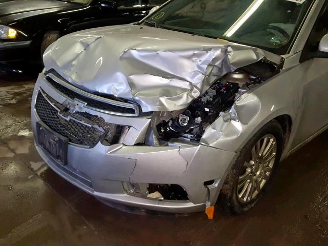 1G1PK5S97B7214293 - 2011 CHEVROLET CRUZE ECO SILVER photo 9